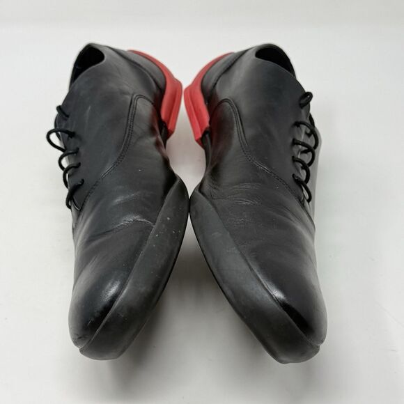 Camper Romain Kremer Oxford Shoes Mens 12 EU 46 Black Leather Red Heel Hipster main image 3
